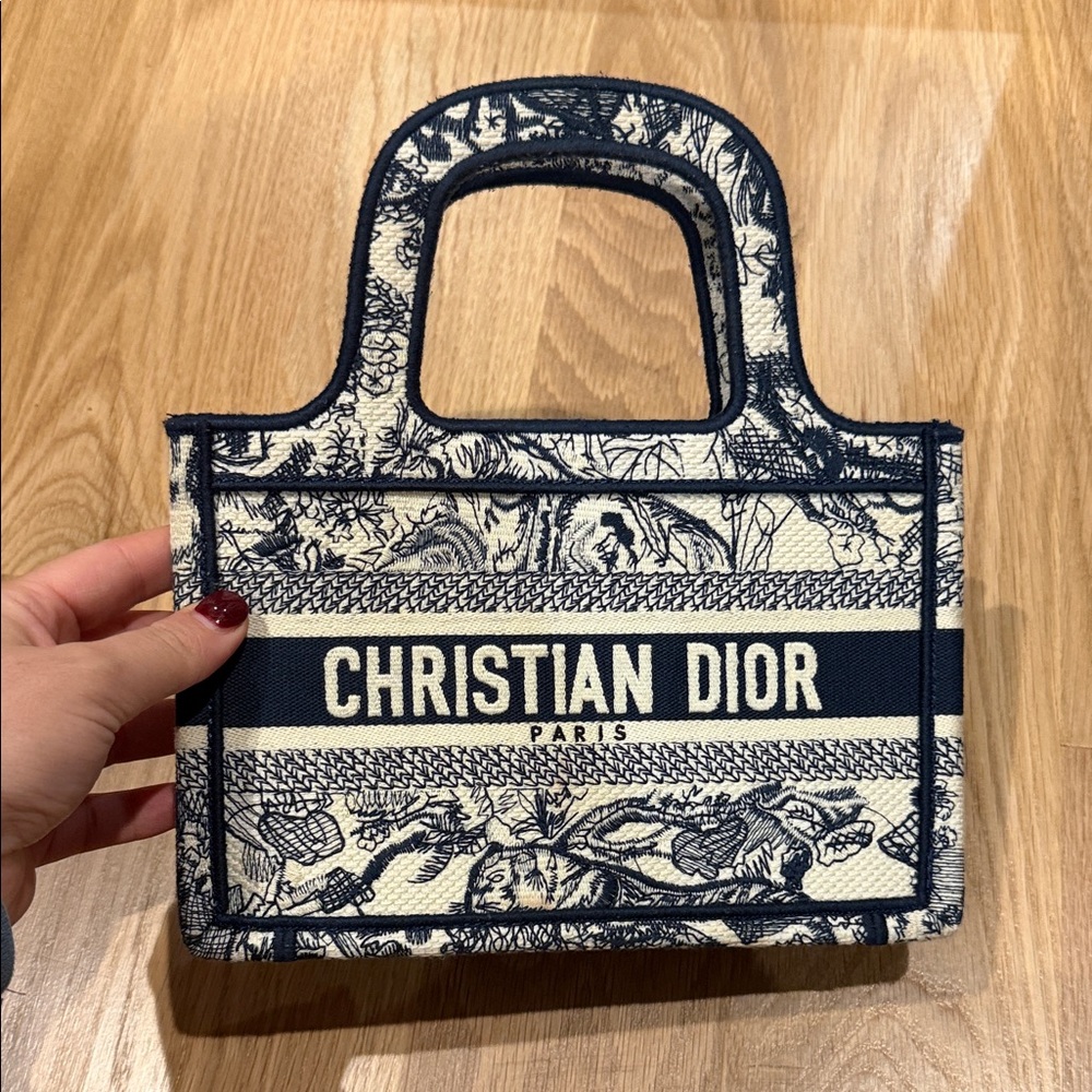 Dior Blue and White Tote Bag tote mini